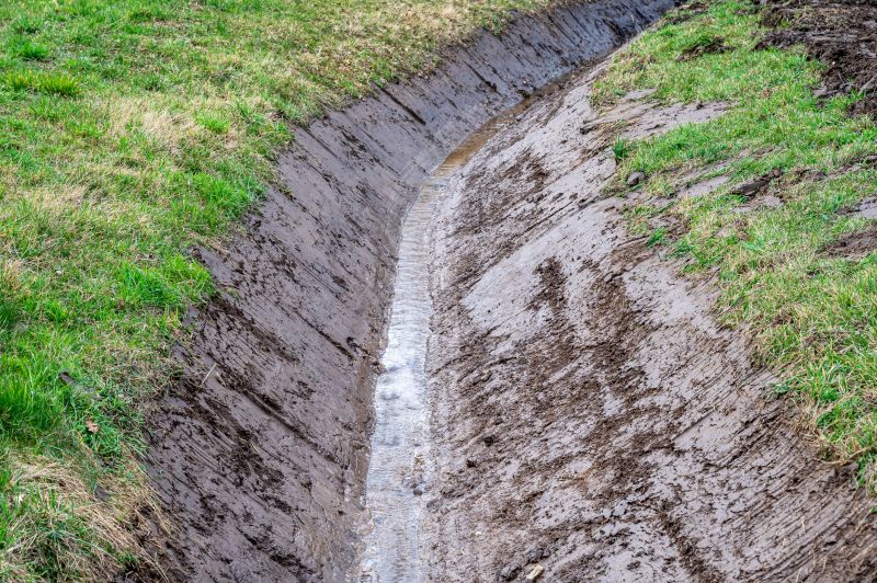 Soil grading for drainage